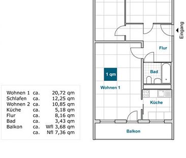 3-Zimmer- Wohnung mit Balkon (WBS)! - Foto 1