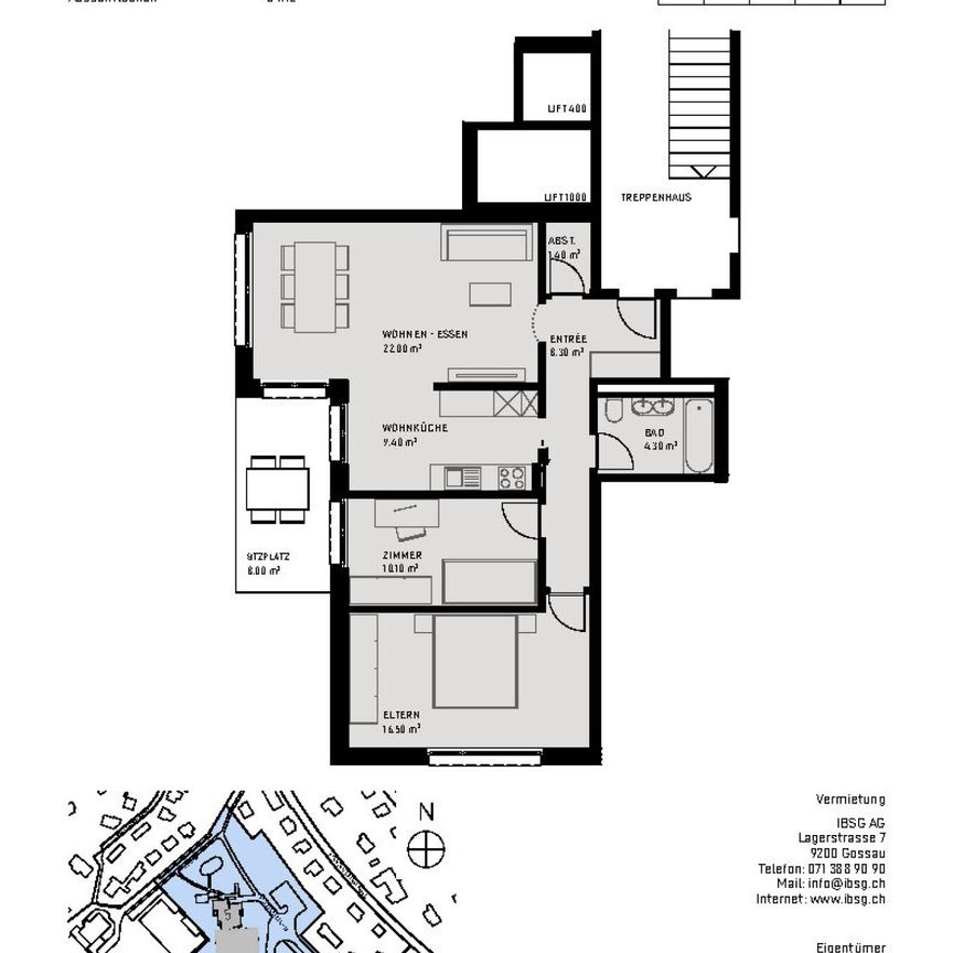 SCHÖNE Wohnung mit Sitzplatz - Photo 1