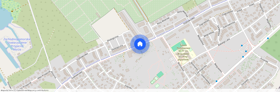 ul. Szybowcowa, Dąbie, Prawobrzeże, Szczecin, zachodniopomorskie