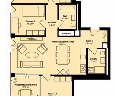 4 Zimmer, 92 m² - Photo 3