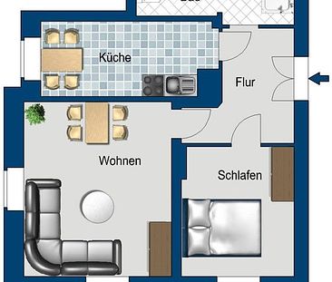 Gesucht und gefunden: schöne 2-Raum-Wohnung in ruhiger Wohngegend! - Foto 6