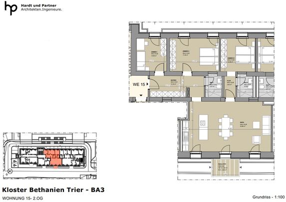 Quartier Bethanien – Moderne 5-Zimmer-Wohnung in historischer Klosteranlage - Photo 1