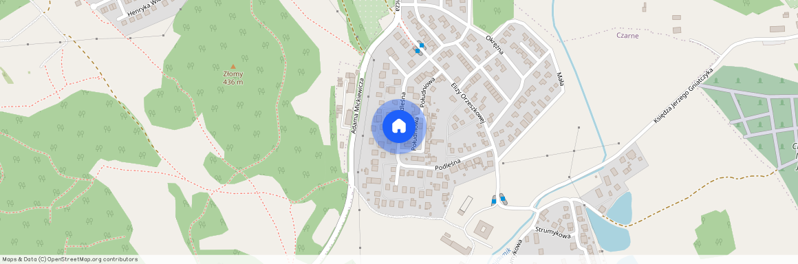 ul. Podleśna, Czarne, Jelenia Góra, dolnośląskie