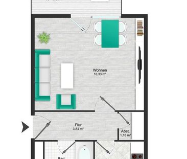 Moderne 1-Zimmer-Wohnung mit Balkon in München - Foto 1