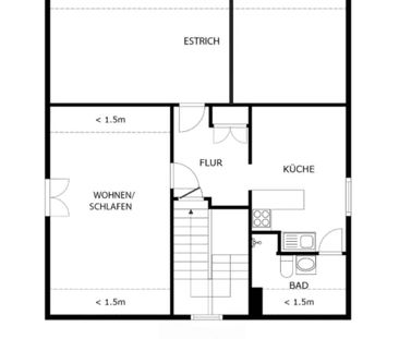 1.5 Zimmer, 50 m² - Foto 3