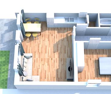 Idyllisches Wohnen in Wels - Gemütliche 2-Zimmer Gartenwohnung mit Terrasse - Foto 1
