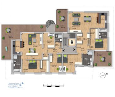 Exklusive Wohnung im Zentrum von Grenzach - 4 Zimmer-Penthouse-Wohnung (3. OG 0.9) - Foto 1