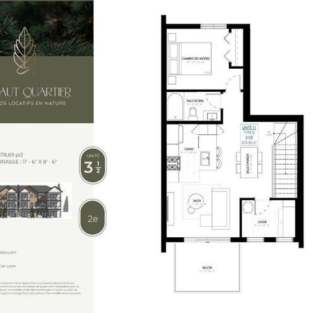 3 1/2 condo locatif neuf - Photo 4