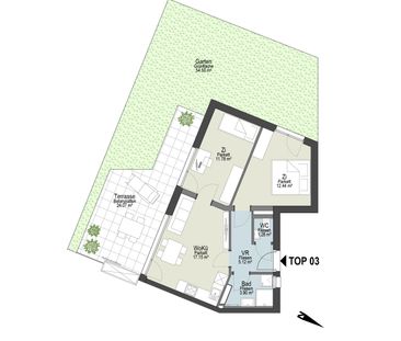Geförderte Wohnung in ruhiger Lage - Foto 4