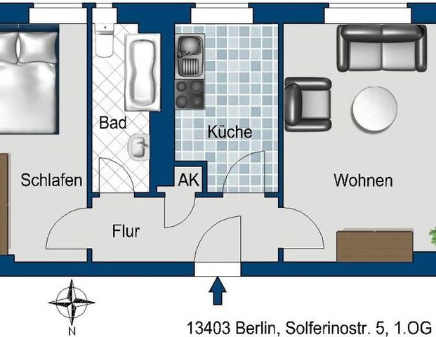 Jetzt zugreifen: praktisches 1,5-Zimmer-Appartment - Foto 1