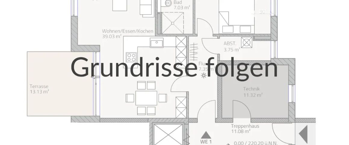 Möblierte 1-Zimmer-Wohnung in Muffendorf, mit großem Balkon und traumhafter Aussicht - Foto 1