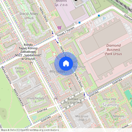 ul. Herbu Oksza, Szamoty, Ursus, Warszawa, mazowieckie