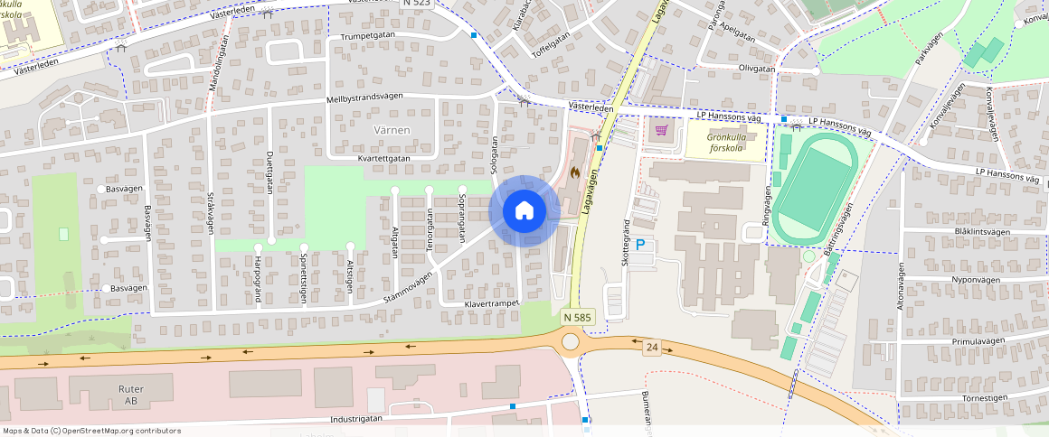 Klavertrampet 1 B, Laholm