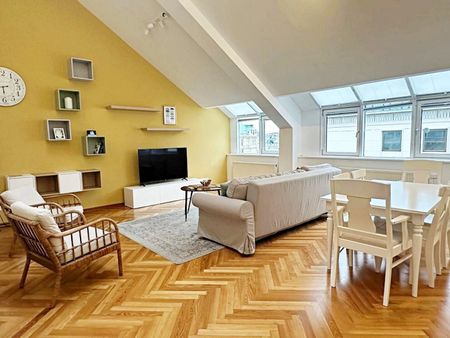 DACHGESCHOSS! OPERNRING, klimatisiertes 110 m2 Dachgeschoss mit 20 m2 Terrasse, 3 Zimmer, Küche, 2 Bäder, Möblierung möglich - Photo 4