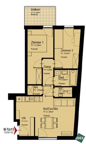 Attraktive 3-Zimmer Wohnung mit Balkon nahe U1 Kagraner Platz - Photo 3