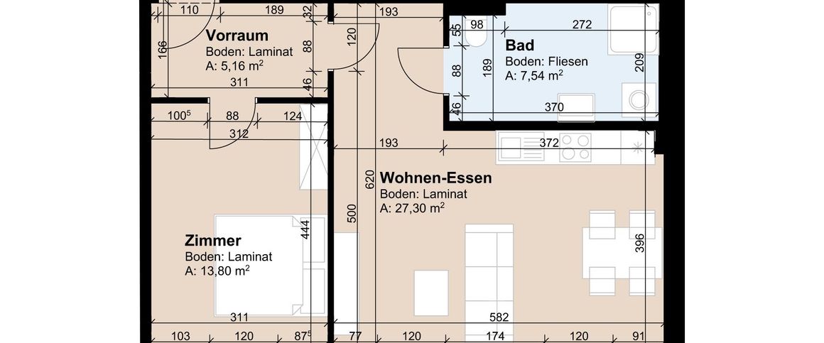 Geförderte Altbauwohnung im 4. Stock mit 2 Zimmern - Photo 1