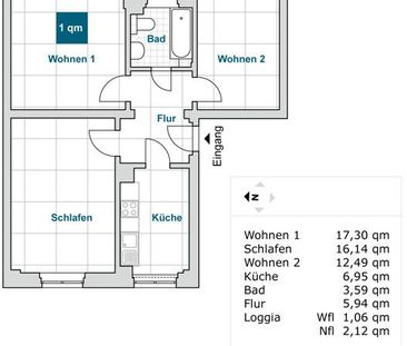 Eine 3 Raumwohnung mit Balkon- frisch renoviert wartet sie auf ihre... - Foto 1