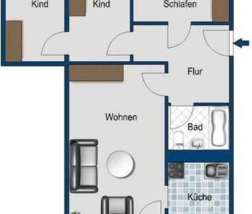 Familienfreundliche 4-Zimmerwohnung im Erdgeschoß! - Photo 4