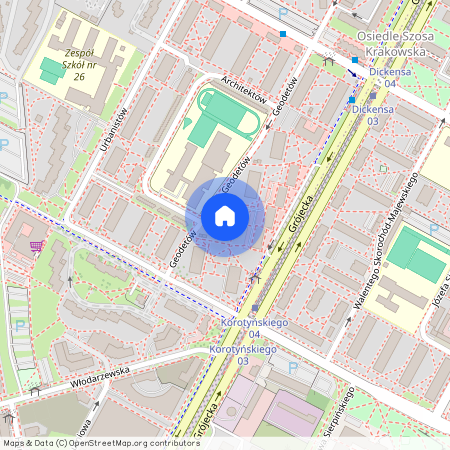 ul. Geodetów, Szczęśliwice, Ochota, Warszawa, mazowieckie