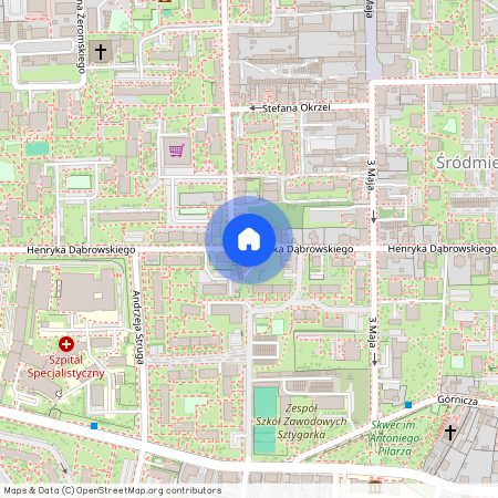 ul. Henryka Dąbrowskiego, Śródmieście, Śródmieście, Dąbrowa Górnicza, śląskie