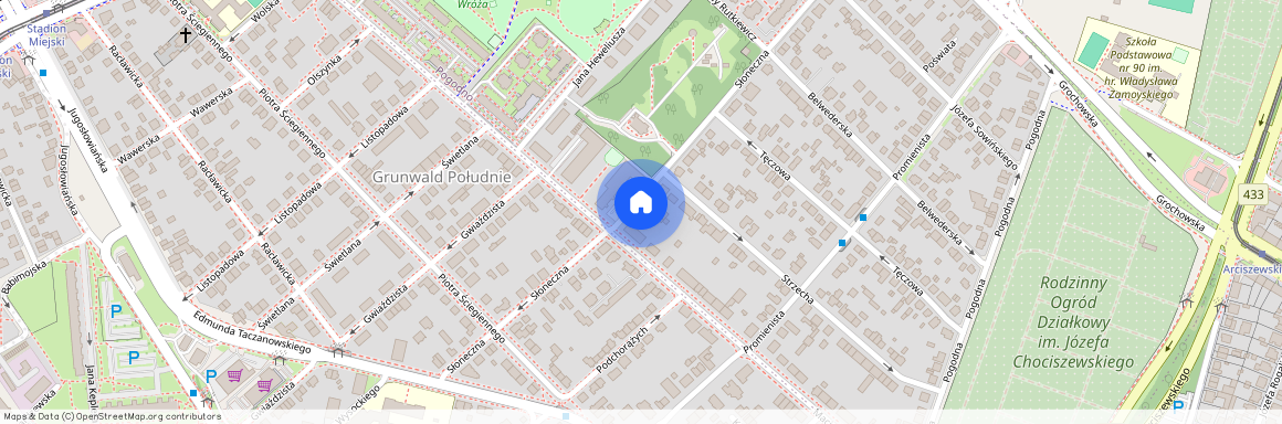 ul. Słoneczna, Pogodno, Grunwald, Poznań, wielkopolskie