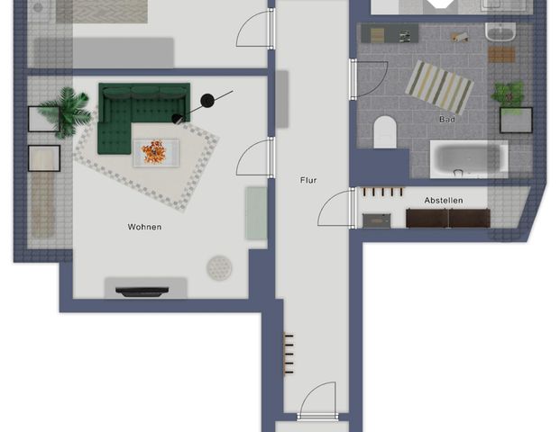 Ganz oben in der südlichen Innenstadt. Individuelle 2-Raum-Dachgeschoss-Wohnung... - Foto 1