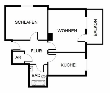 2-Zimmer-Wohnung in Gelsenkirchen Hassel - Foto 1