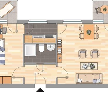 Demnächst frei! 2-Zimmer-Wohnung in Bremen - Photo 1