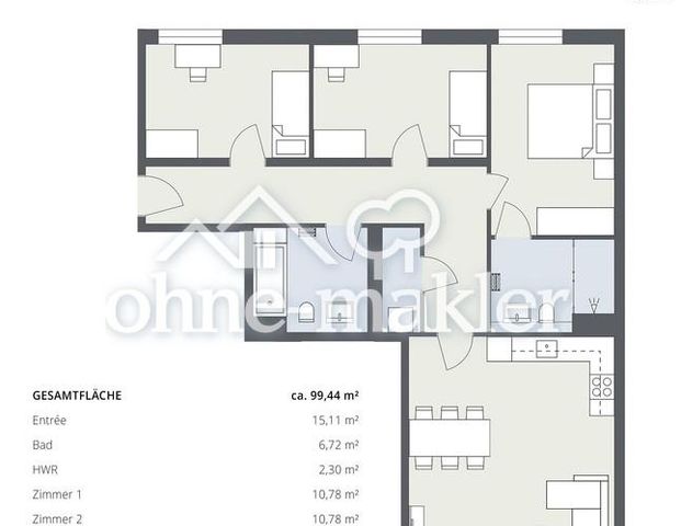 Exklusives Neubauwohnung mit 4 Zimmern, Balkon und EBK. Jetzt Besichtigung sichern! - Foto 1