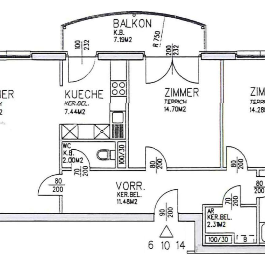 3-Zimmer-Wohnung mit Balkon, Top 6 - Photo 2