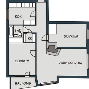 3 Rum och kök, Mossen - Photo 3