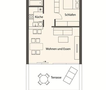 Attraktive 2-Zimmer-Wohnung mit Blick ins Grüne - Foto 2