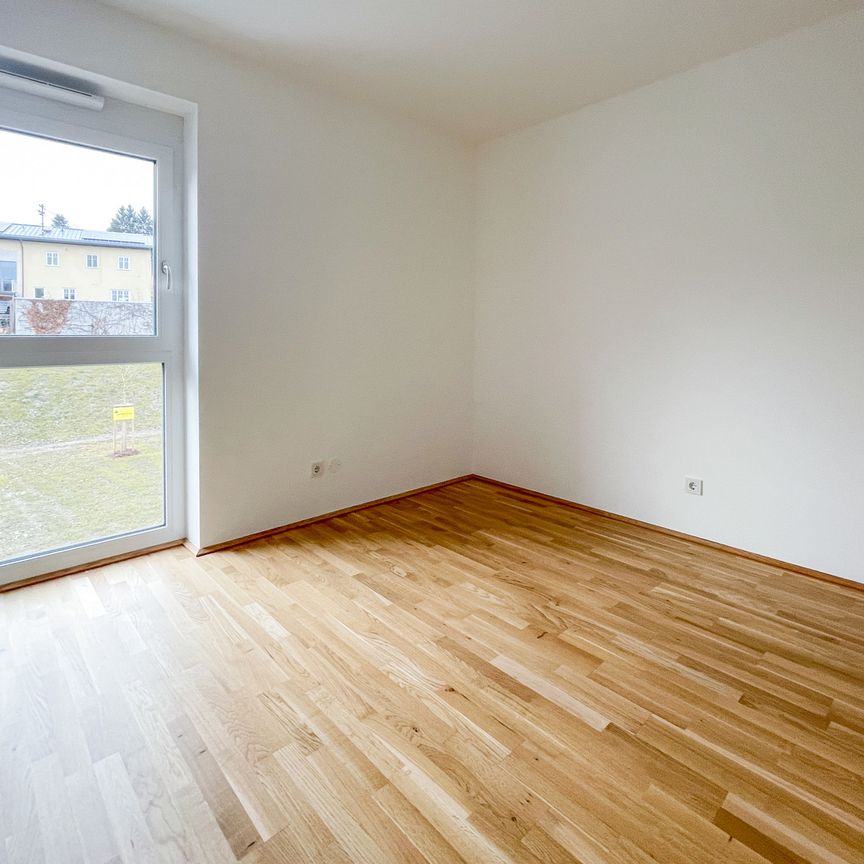 Schöne geförderte 3-Zimmer-Wohnung mit Tiefgaragenparkplatz und Loggia in Gallspach. Erstbezug! - Foto 1