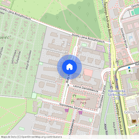 ul. Biały Kamień, Wyględów, Mokotów, Warszawa, mazowieckie