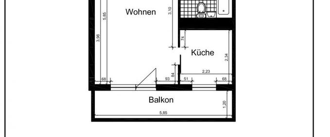 2 Raum-Wohnung mit Balkon - Foto 1