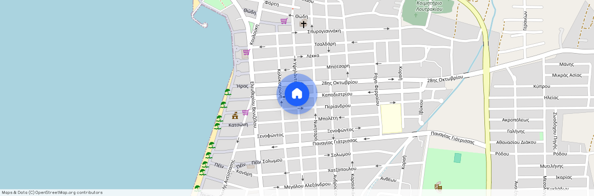 Υψηλάντη 25, 203 00 Λουτράκι-Περαχώρα, Λουτράκι (Λουτράκι-Περαχώρα)