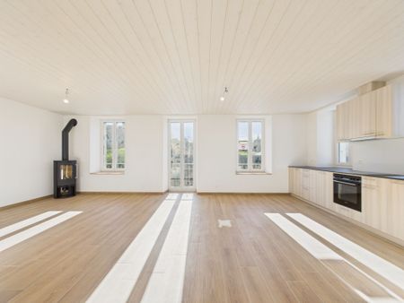 Appartement lumineux et entièrement rénové avec cheminée de 4.5 pièces à Châtillens (Oron) charme, confort et modernité au cSur de la campagne vaudoise - Photo 5