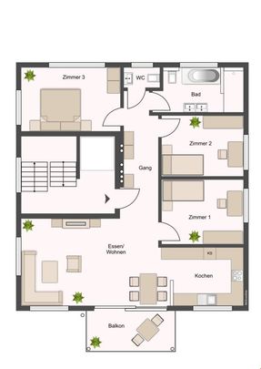 4.5 Zimmer, 93 m², 2. Stock - Foto 1