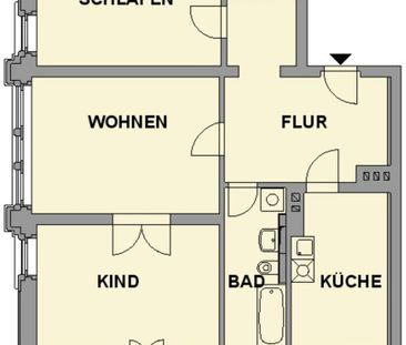 3-Raum-Wohnung - Photo 1