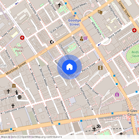 Charlotte Street, Fitzrovia, London, W1T