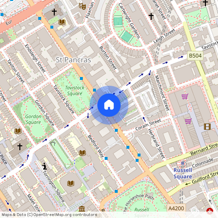 Tavistock Place, Bloomsbury, London, WC1H