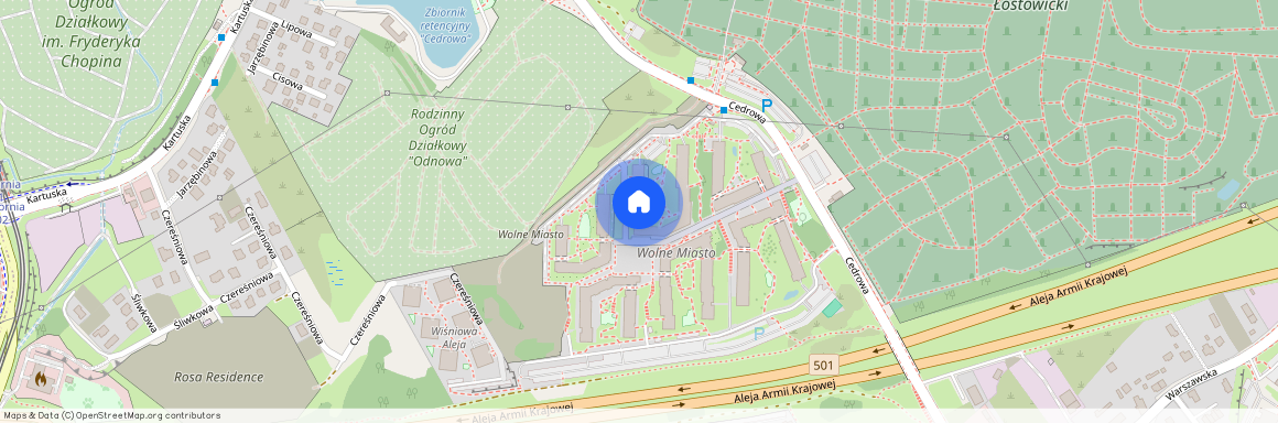 ul. Cedrowa, Ujeścisko-Łostowice, Gdańsk, pomorskie