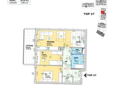 3-Zimmerwohnung mit großer Loggia in Heiligeneich - Foto 3