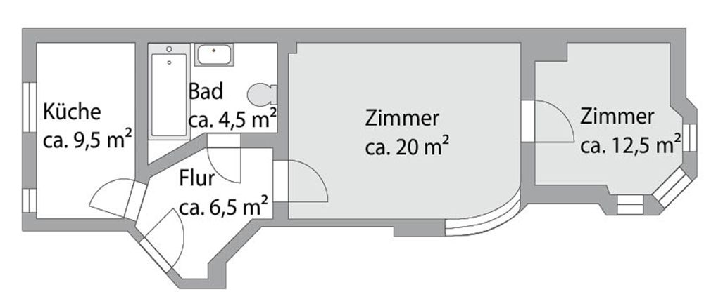 Individuelle 2-Raumwohnung. Ganz viel Altbaucharme in der südlichen Innenstadt - Foto 1