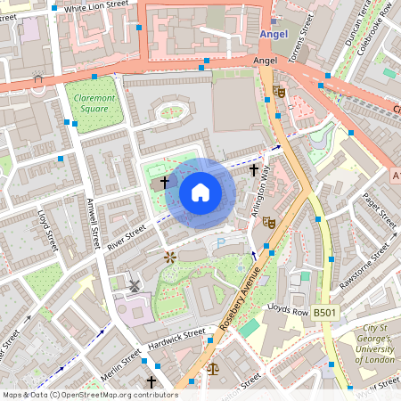 Myddelton Square, Angel EC1R, London