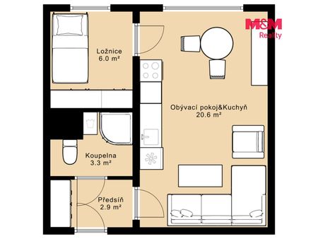 Pronájem bytu 2+kk 34 m² - Photo 3