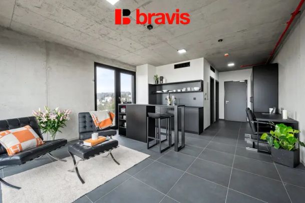 Pronájem 1+kk, Královopolská, Brno: All-in vybavení, wifi, garáž, gym - Фото 1