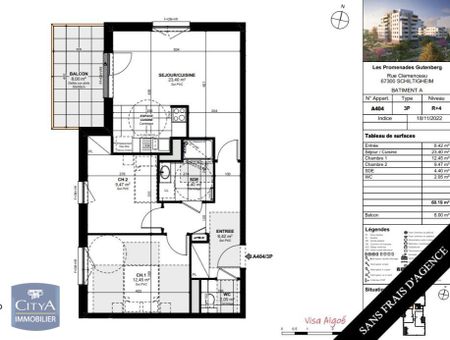 Location Appartement 3 pièces 60m² SCHILTIGHEIM 67300 - Photo 5