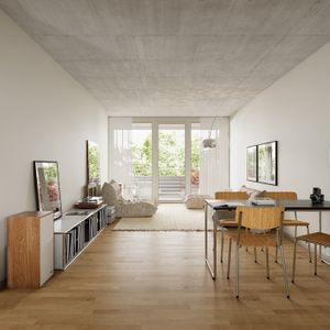 Moderne Leichtigkeit: 2.5-Zimmer-Wohnung im architektonischen Riegel - Photo 2