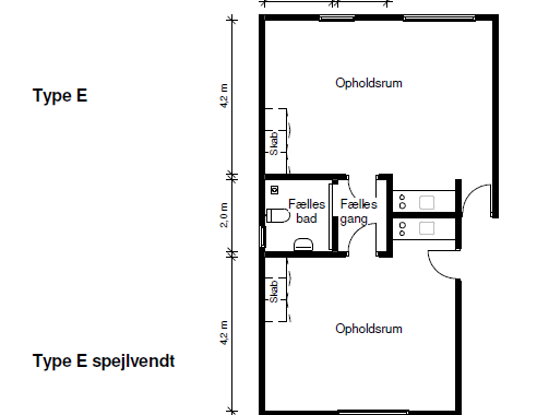 Værelse med fælles bad/toilet og eget køkken - Photo 1